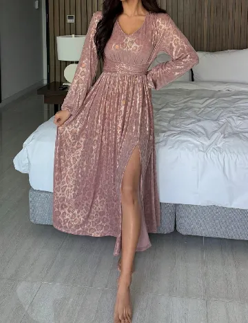 Rochie lunga Dazy, roz