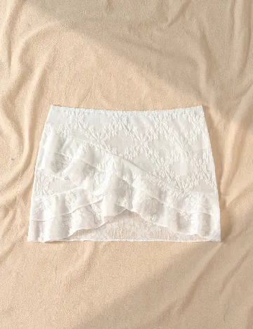 Fusta de plaja SHEIN, alb