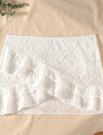Fusta de plaja SHEIN, alb