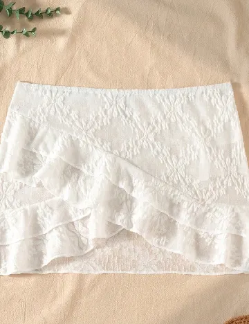 Fusta de plaja SHEIN, alb