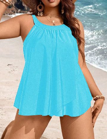 Costum de baie SHEIN CURVE, albastru