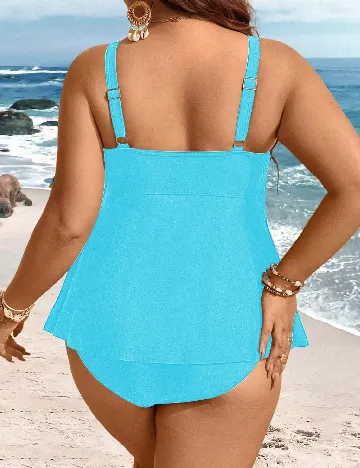 Costum de baie SHEIN CURVE, albastru