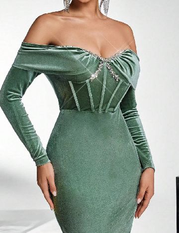 Rochie scurta SHEIN, verde
