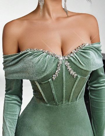 Rochie scurta SHEIN, verde
