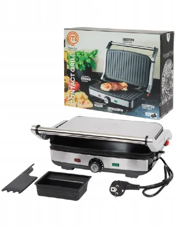 Grătar electric de contact, 1600 w MasterChef, argintiu