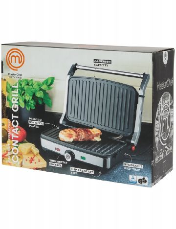 Grătar electric de contact, 1600 w MasterChef, argintiu