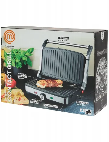 Grătar electric de contact, 1600 w MasterChef, argintiu