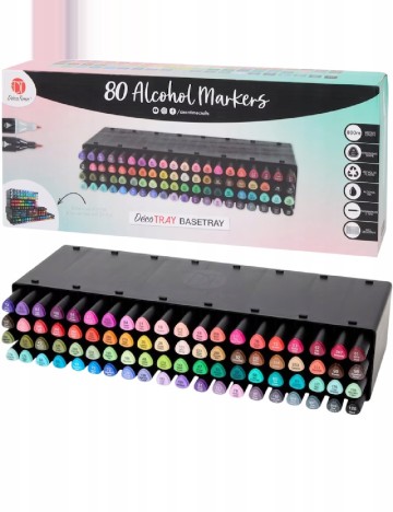 Set markere, 80 bucati Deco Time, mix culori