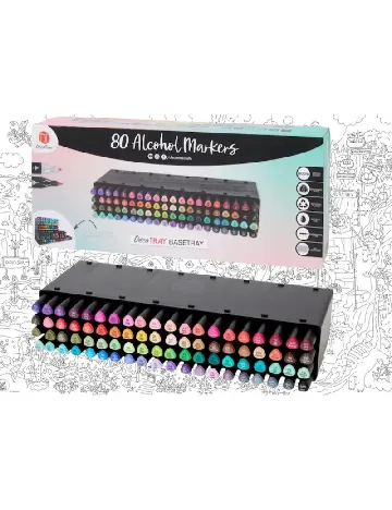 Set markere, 80 bucati Deco Time, mix culori