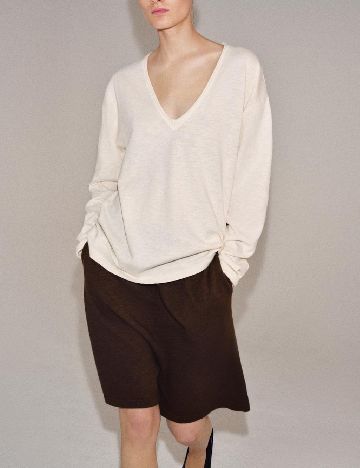 Bluza Oversize Zara, ecru