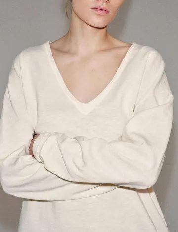 Bluza Oversize Zara, ecru