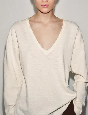 Bluza Oversize Zara, ecru