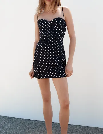 Rochie scurta Zara, negru/alb