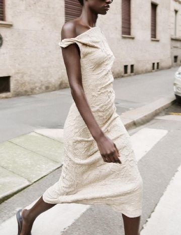 Rochie medie Zara, crem