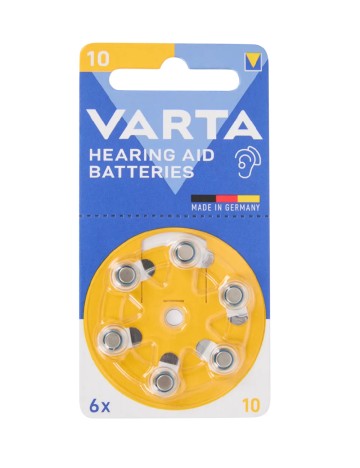 Set baterii pentru aparat auditiv, 60 bucati Varta, gri
