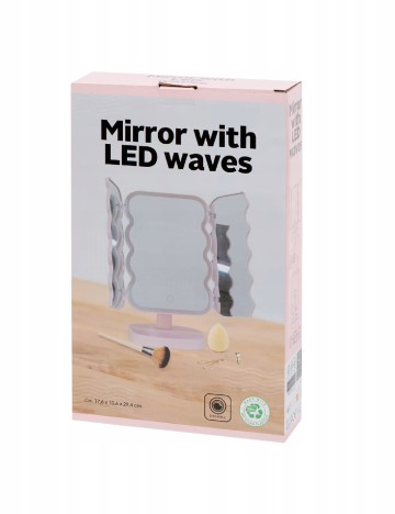 Oglinda cu LED ACTION, roz