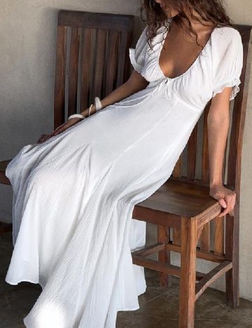 Rochie lunga Zara, alb