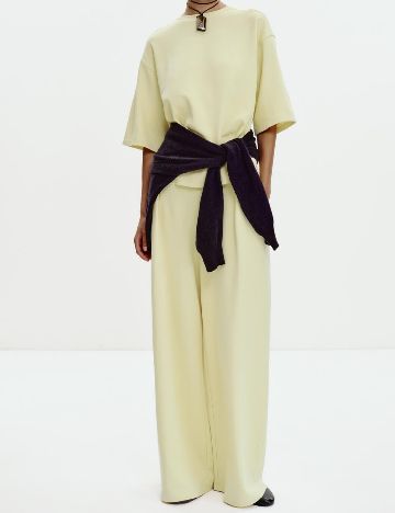 Pantaloni Zara, galben