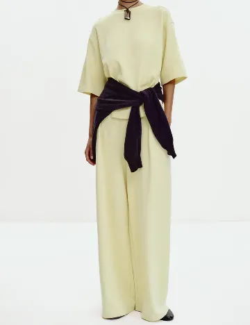 Pantaloni Zara, galben