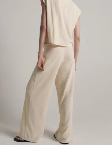 Pantaloni Zara, crem