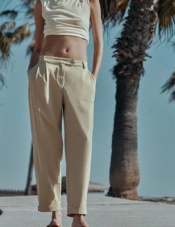 Pantaloni Zara, bej