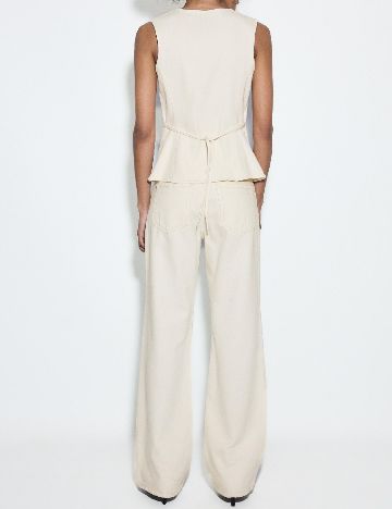 Blugi Stradivarius, crem