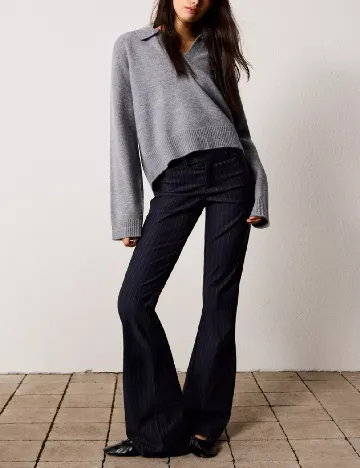 Pantaloni Bershka, bleumarin