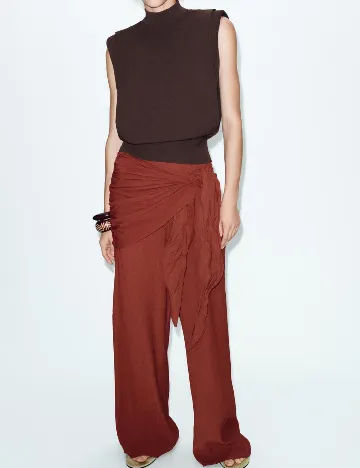 Pantaloni Zara, caramiziu