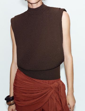 Pantaloni Zara, caramiziu