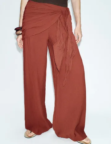 Pantaloni Zara, caramiziu