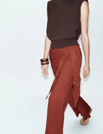 Pantaloni Zara, caramiziu