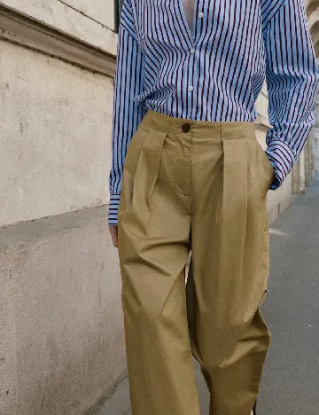 Pantaloni Zara, kaki
