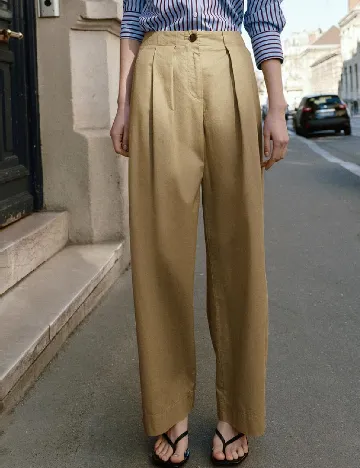 Pantaloni Zara, kaki