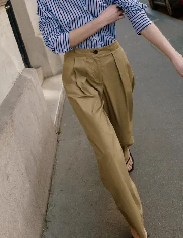 Pantaloni Zara, kaki