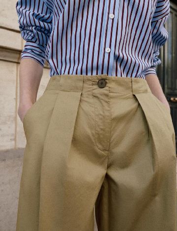 Pantaloni Zara, kaki
