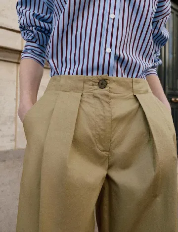 Pantaloni Zara, kaki