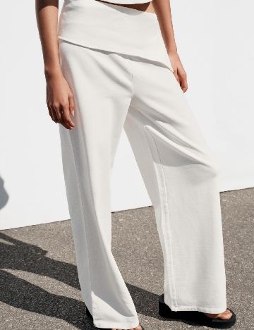 Pantaloni Zara, alb