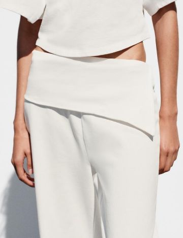 Pantaloni Zara, alb