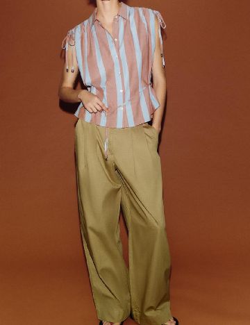 Camasa Zara, maro/albastru