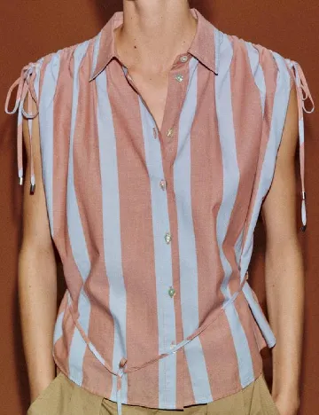 Camasa Zara, maro/albastru