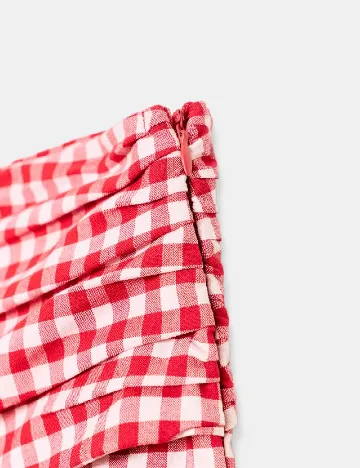 Pantaloni Zara, rosu/alb