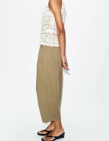 Pantaloni Zara, kaki