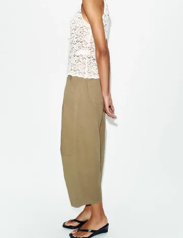 Pantaloni Zara, kaki