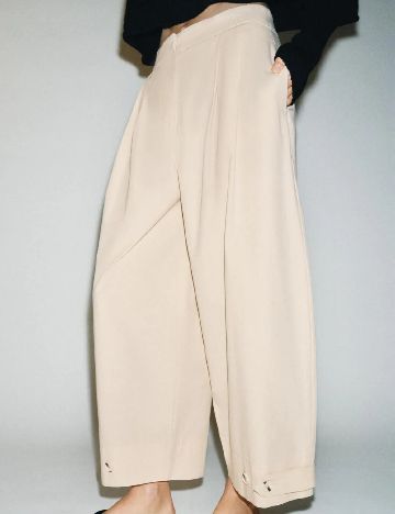 Pantaloni Zara, crem