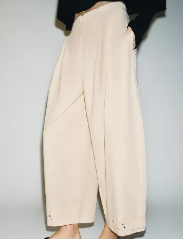 Pantaloni Zara, crem