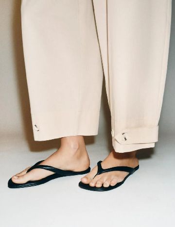 Pantaloni Zara, crem