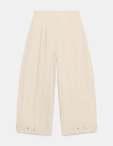Pantaloni Zara, crem