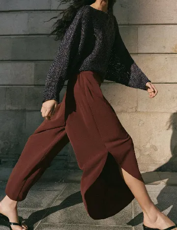 Pantaloni Zara, maro