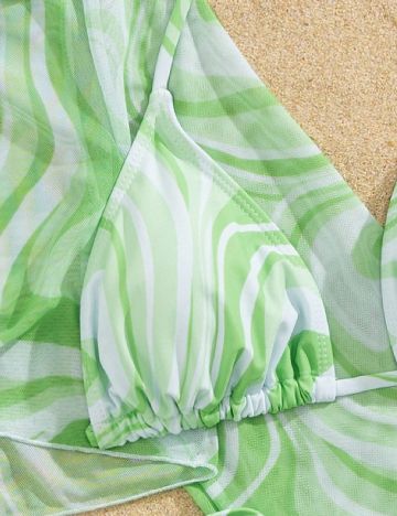 Costum de baie SHEIN, verde