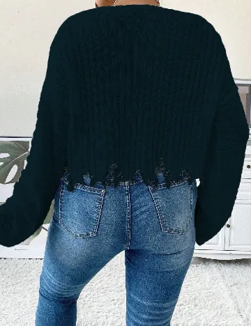 Pulover SHEIN CURVE, bleumarin